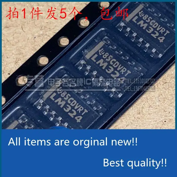 

10pcs orginal new in stock LM324DR Silkscreen LM324 Narrow Body SMD SOIC-14/3.9mm