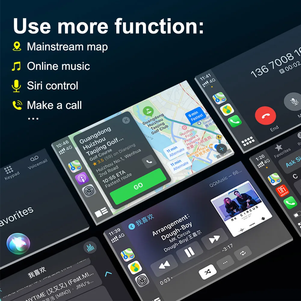 

Networking Upgrade Box Bluetooth Carplay Box Converter Mobile Phone Player Screen Projection 300mA ABS Adapter