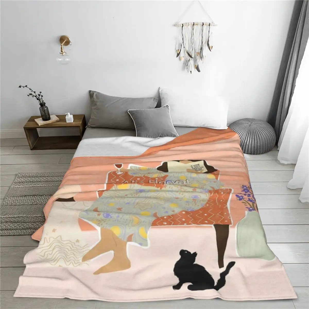 Вино День продолжает доктор на выезде Одеяло Покрывало кровать Толстые