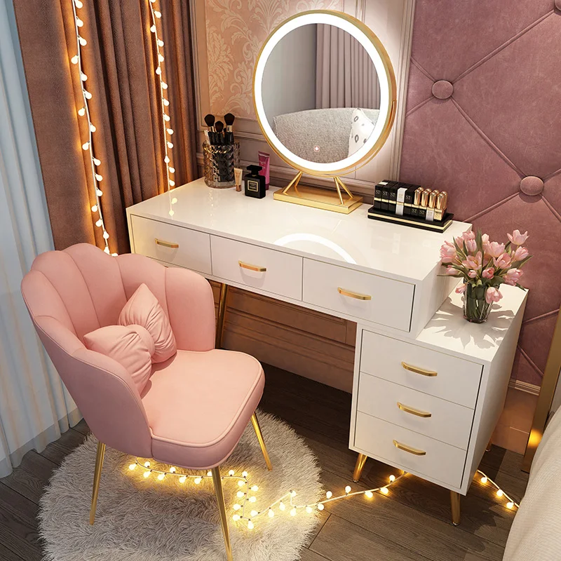 

Luxury Modern Dressing Table Mirror Chest Storage Dressing Table Full Body Coiffeuse De Chambre Bedroom Furniture LQQ20XP