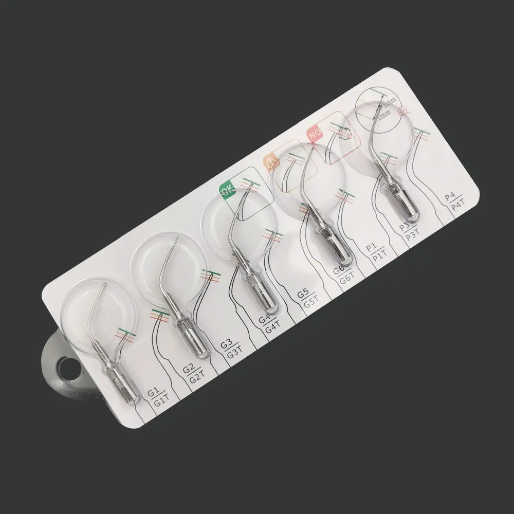 

5pcs Dental Ultrasonic Scaler Tips Scaling Periodontics Endodontics Scaler Tip G P For EMS Woodpecker Scalers