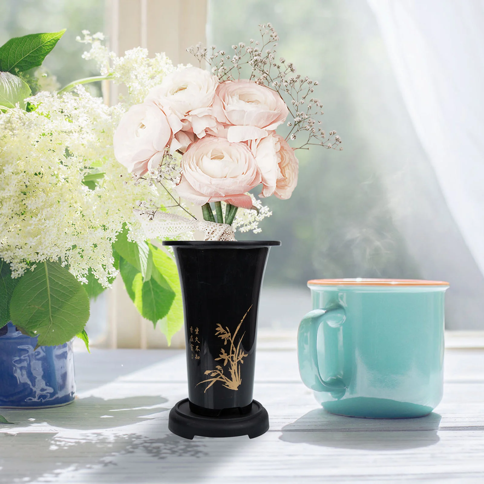 Декор имитация фиолетового песка орхидея цветочный горшок садовые цветочные