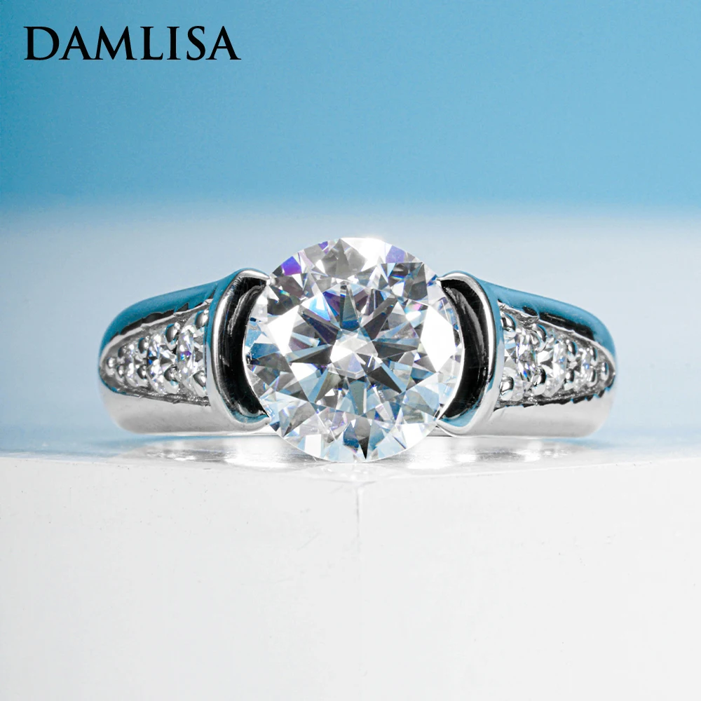 Обручальное кольцо DAMLISA с муассанитом 2 карата