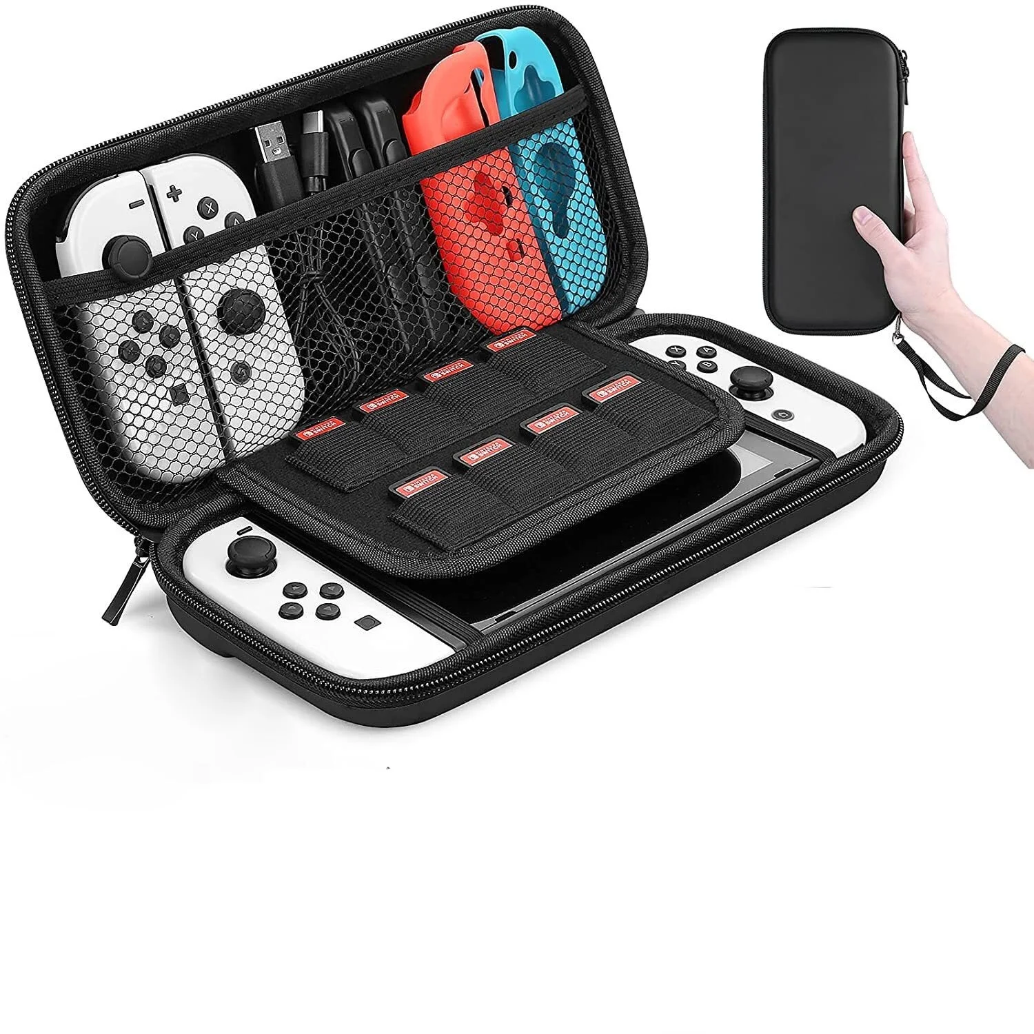 

New HEYSTOP Nintendo Switch OLED Model Carrying Case, 9 in 1 Accessories Kit for 2021 Nintendo Switch OLED Model