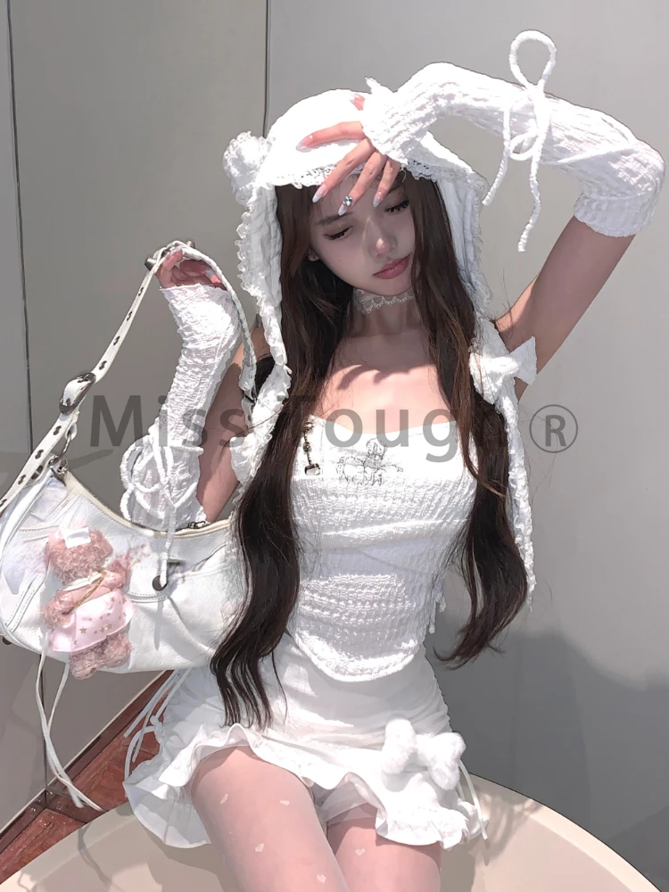 Осенний милый вязаный комплект из 4 предметов Женский дизайнерский красивый