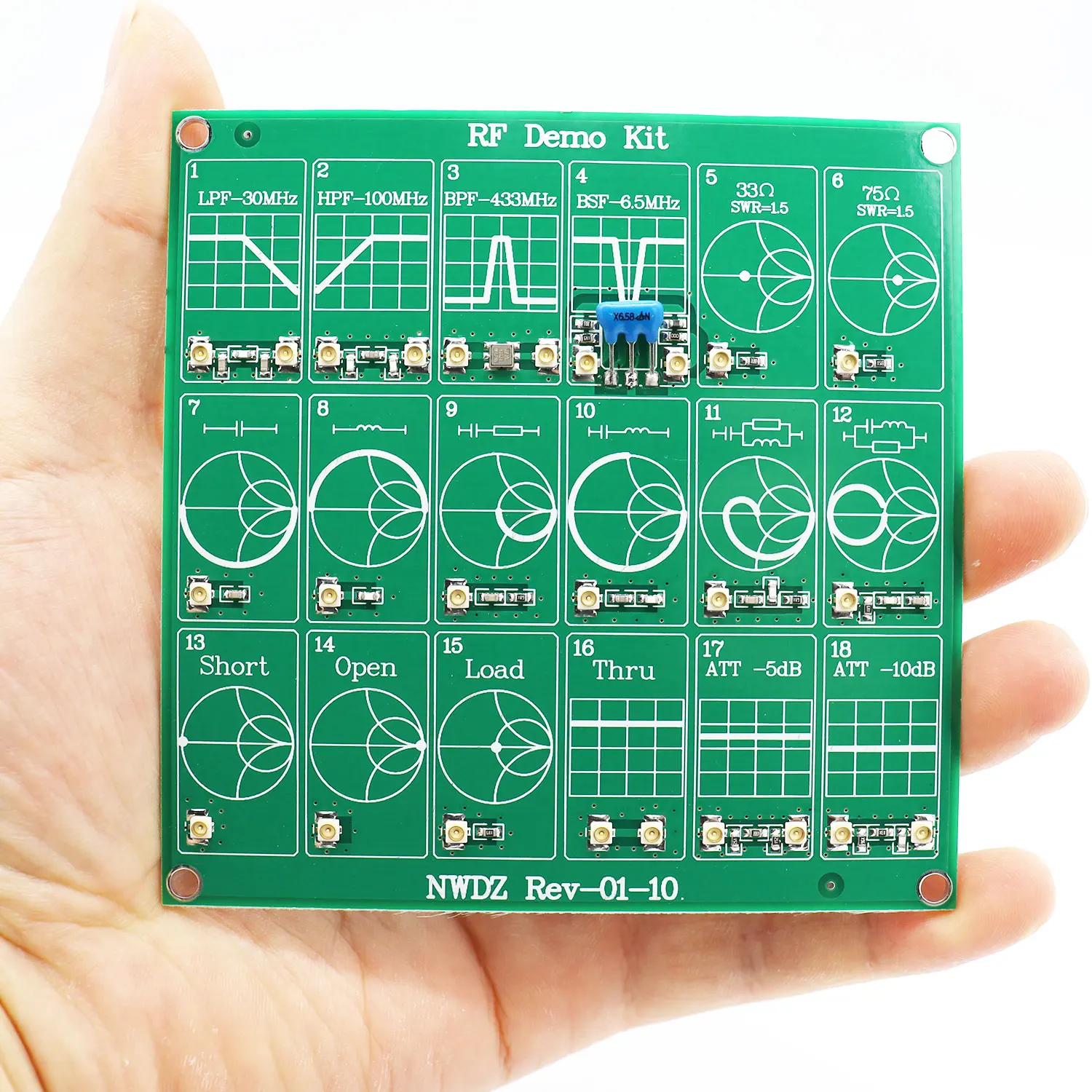 RF Test Board 18 Functional Modules Demo Kit NanoVNA Module Vector Network Analyzer Filter/Attenuator |