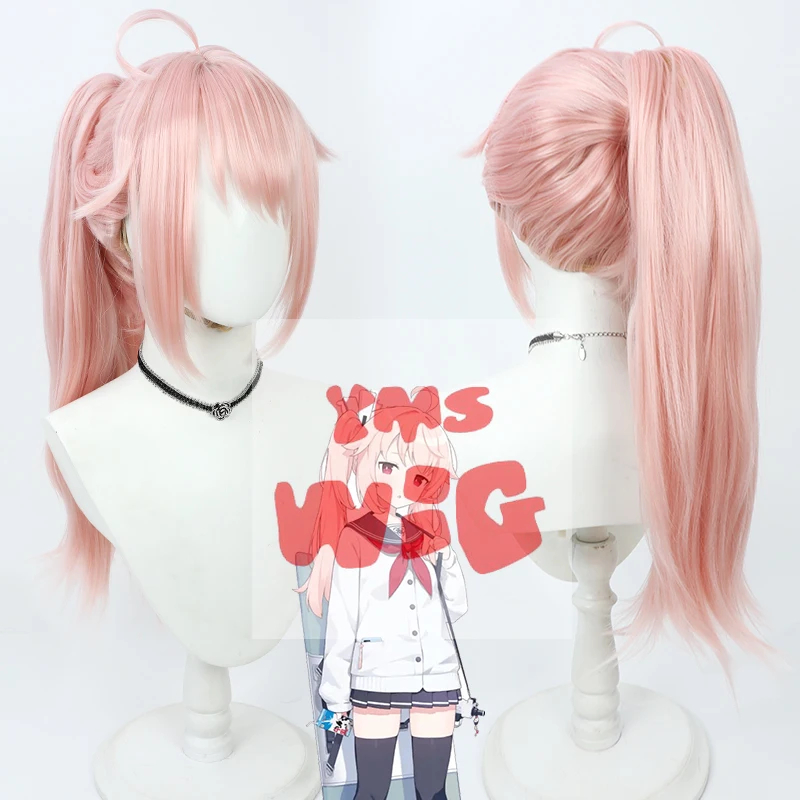 Game Blue Archive Yutori Natsu Косплей Парик Розовые Синтетические Волосы Термостойкие