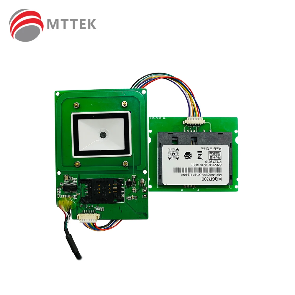 MQCR300 QR code + smart card reader module + PSAM,  Support ISO7816, ISO14443, ISO18092 smart card and NFC Tags