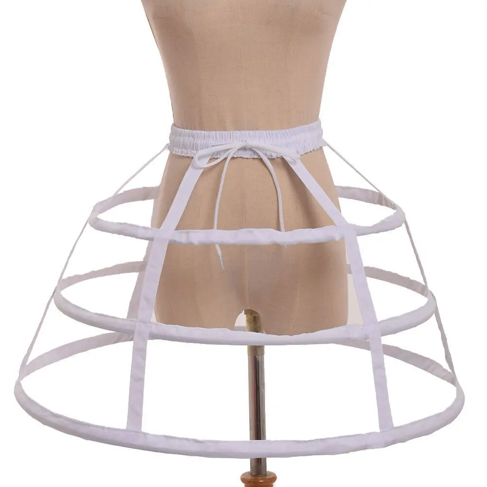

3 Hoop Ladies' Dress Crinoline Cage Bustle Casual Petticoat Adjustable 2023