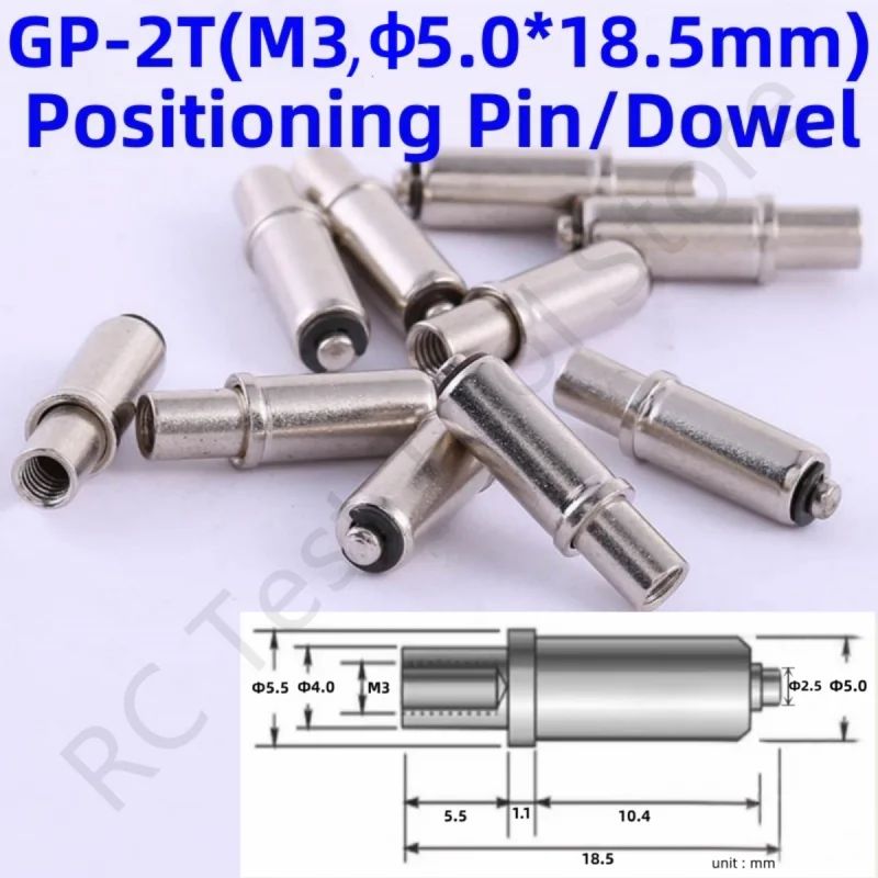 

10/50PCS GP-2T Internal M3 Tooth Positioning Pin Needle Nickel-Plated Spring Test Pin 18.5mm Positioning Needle Dowels Dia 5.0mm