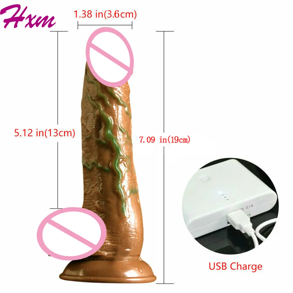 

Consolador con calor telescópico automático para mujeres, vibrador con calor para masaje del punto G, pene enorme y realista,