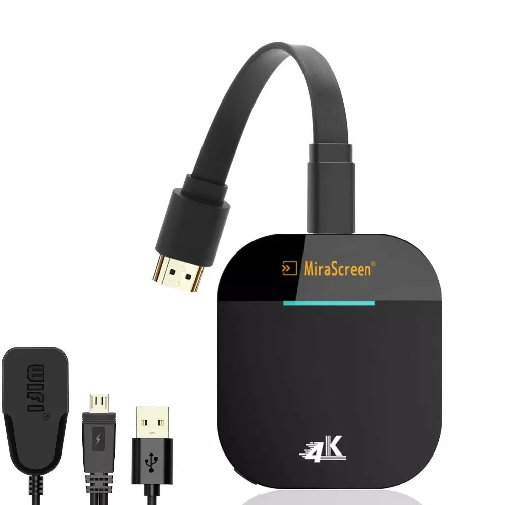 

NEW2023 4K Wireless HDMI Display Dongle Adapter 1080P WiFi Streaming Movies TV Receiver from Phone to HDTV/Monitor/Projector chr