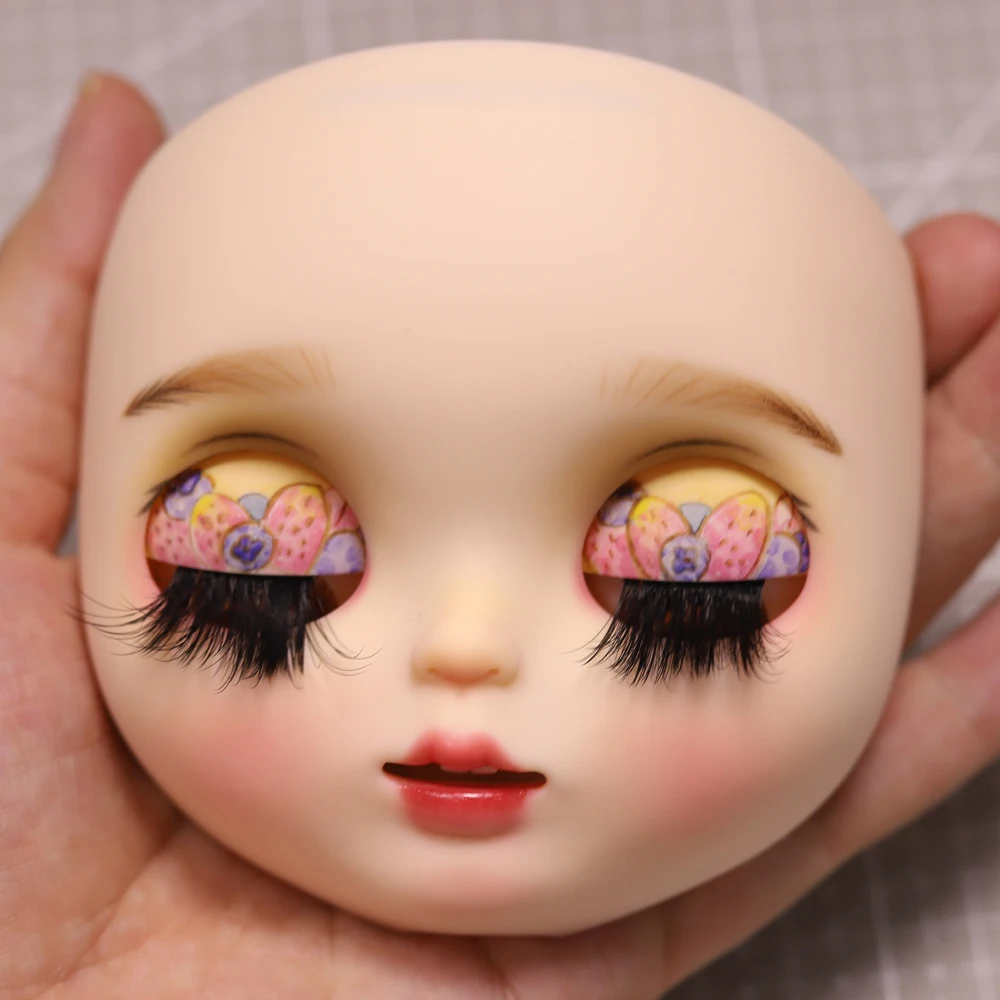 

Blyth кукольная тарелка с лицом для самостоятельного макияжа blyth, включая заднюю тарелку, кукла на заказ, Обнаженная, белая кожа blyth 5.7.20