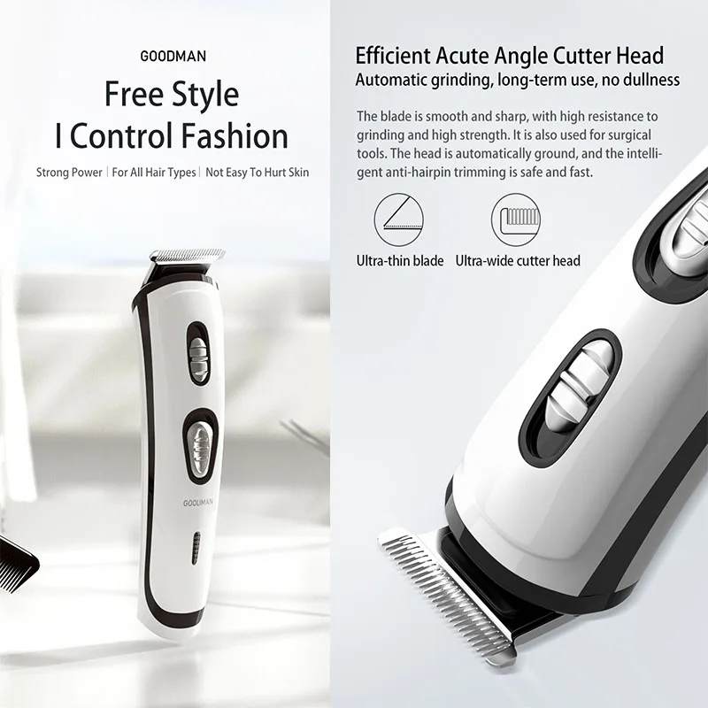 

Electric Hair Clipper For Men Professional Hair Trimmer USB Rechargeable Cutter Adult Razor IPX7 Waterproof Beard Trimmer