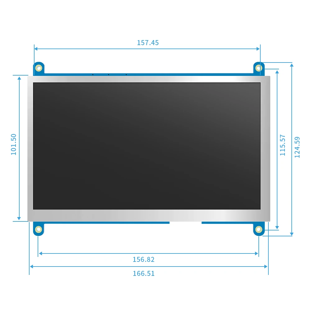 7-дюймовый мини-монитор HDMI ЖК-экран 1024x600 совместимый с Raspberry Pi 400 4 3B + Windows монитор