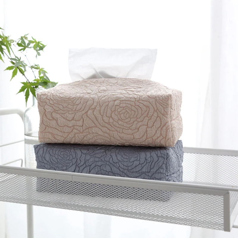 Скандинавские креативные тисненые розы косметические салфетки для хранения