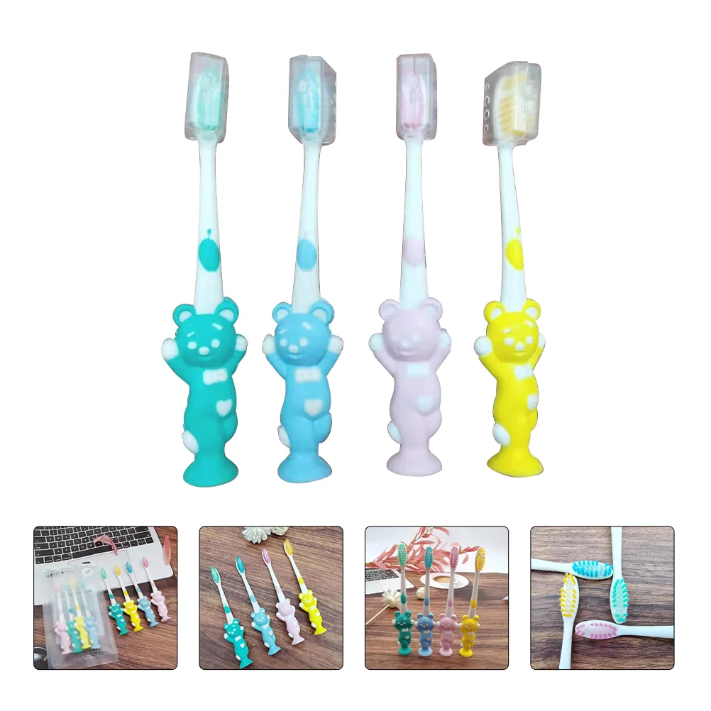 

24 шт., многоразовые зубные щётки в форме медведя