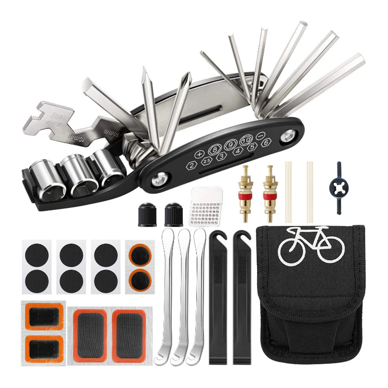 

Bicycle Repair Tool Kit Bicycle Tyre Lever Patch Portable Repair Tool Accessories Set High-Quality Bicycle Maintenance Tool Set
