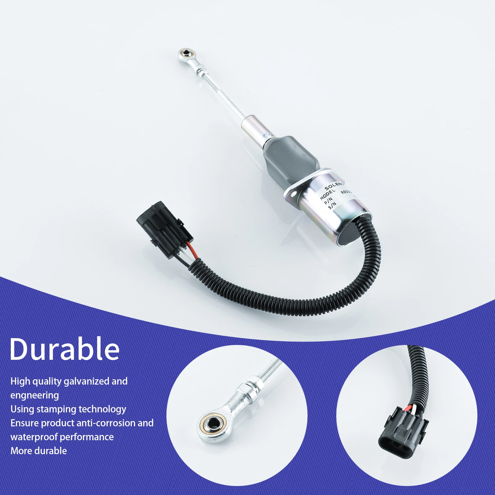 Соленоид отключения подачи топлива 12 В RE53507 для тракторов John Deere 2254 2256 2258 2264 2266 1450