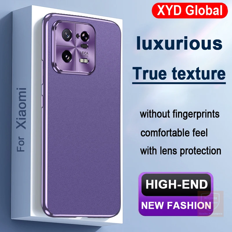 

For Xiaomi 13 Pro Case Skin Feeling Matte Texture Case For Xiaomi Mi 13 Pro Mi13 Cover Phone Bumper Shell Metal Lens Funda