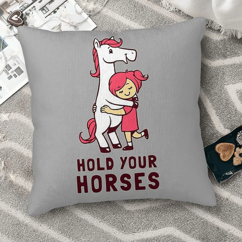 

Hug Hug Pillowcase Hold Your Horses Ned La Salle Backpack Cushion Sofa DIY Printed Car Throw Pillow Case Decorative