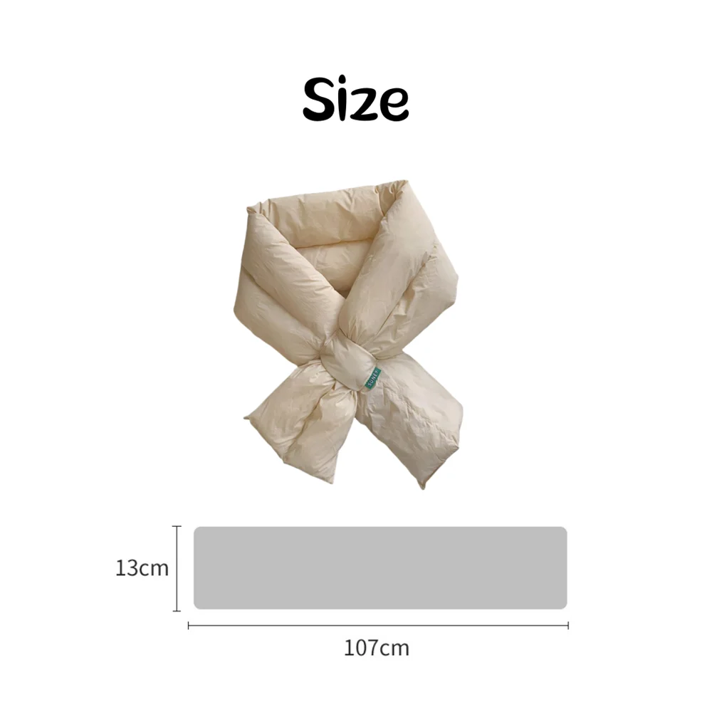 Зимний теплый пуховый хлопковый шарф с крестом простые уличные ветрозащитные