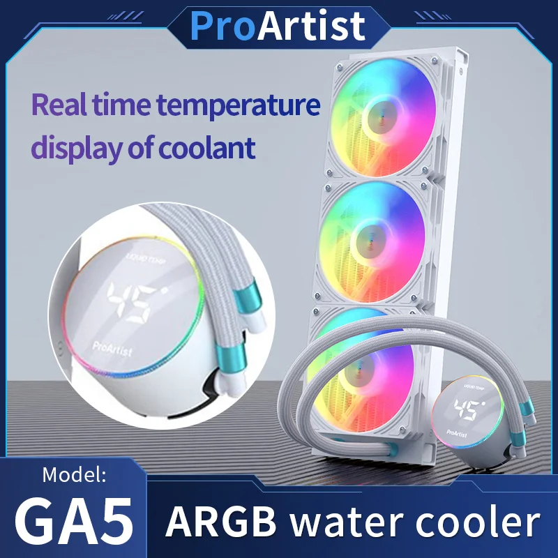 

ProArtist GA5 360mm Water Cooling CPU Radiator 120mm PC Case Fan Integrated Liquid Cooler Heatsink For LGA1200/LGA1700/AM4/AM5