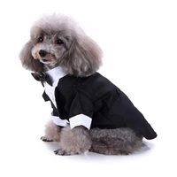 gentleman pet dog clothes cat pet wedding suit cute cachorro mascotas suit striped tuxedo bow tie wedding shirt costume