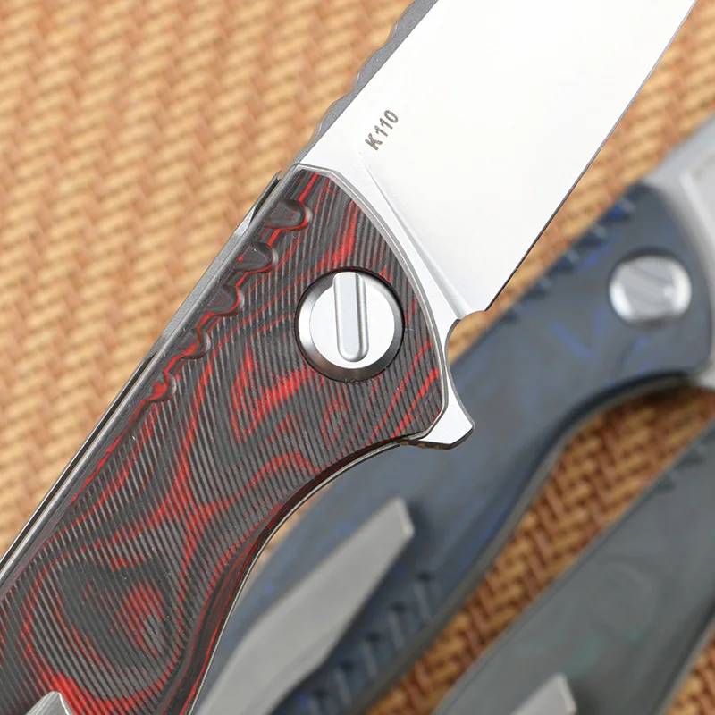 Складной нож Green Thorn F3ns K110 с рукояткой из титана и углеродного волокна походный