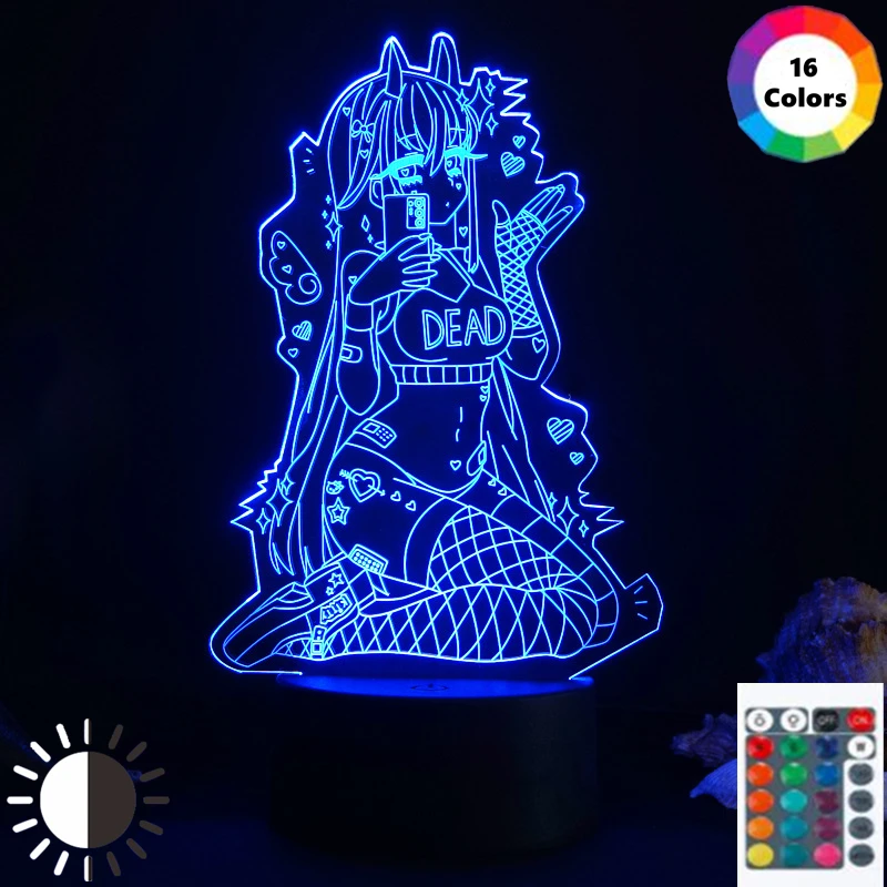 

Sexy Anime Zero Two Bunny Girl Senpai Manga Figure RGB Light Waifu Sakurajima Alilo Figurine Decor Room Chambre Setup Night Lamp