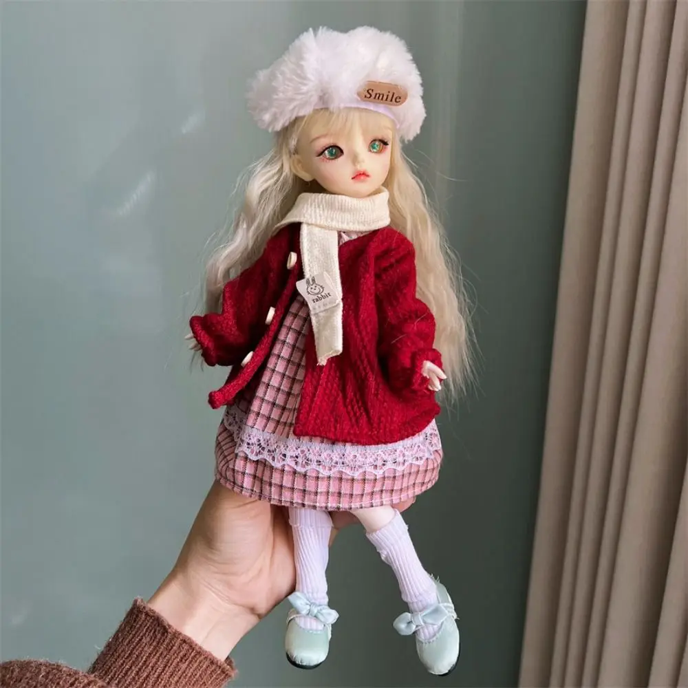 Фото Одежда для куклы 30 см, комплект модной одежды для куклы 1/6 BJD, красивое платье, шляпа, зимнее пальто, игрушка для девочек, подарок, аксессуары для кукол, праздничный подарок №5