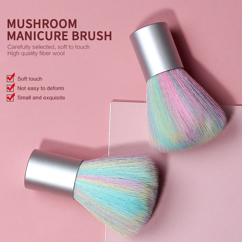 Brush Nail Art Dust Brush Nail Brush Short Handle Mushroom Cleaning Brush Beauty Tools