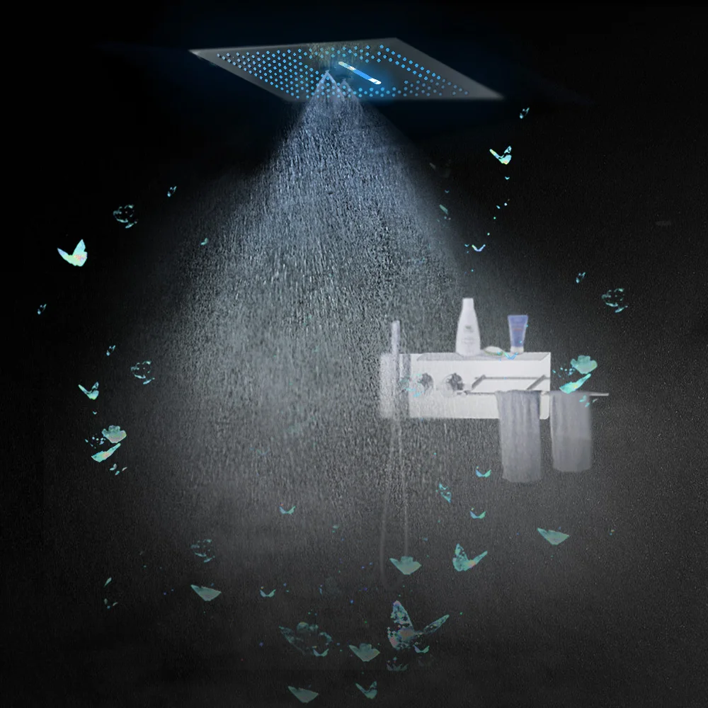 Скрытая дождевая душевая панель с термостатом многофункциональный стеллаж для