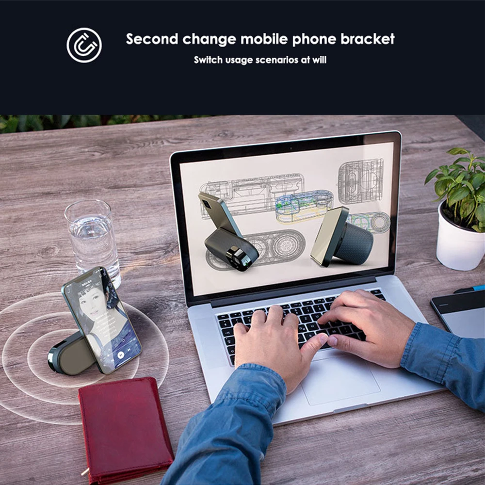 

Hifi Sound Music Player Mini Loudspeaker Stereo Speaker Subwoofer Wireless Loudspeaker For Pc Phone Nfc Induction