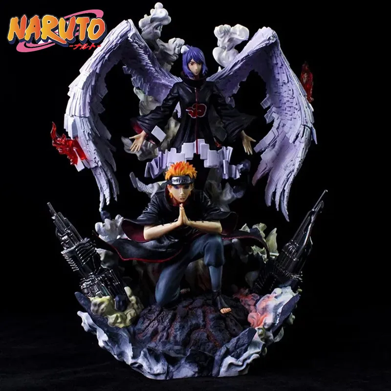

Naruto Action Figure 37cm Shippuden Anime Figure Konan Pain Hokage Uzumaki Uchiha Itachi Naruto Statue Toy Gift Figma Model Doll