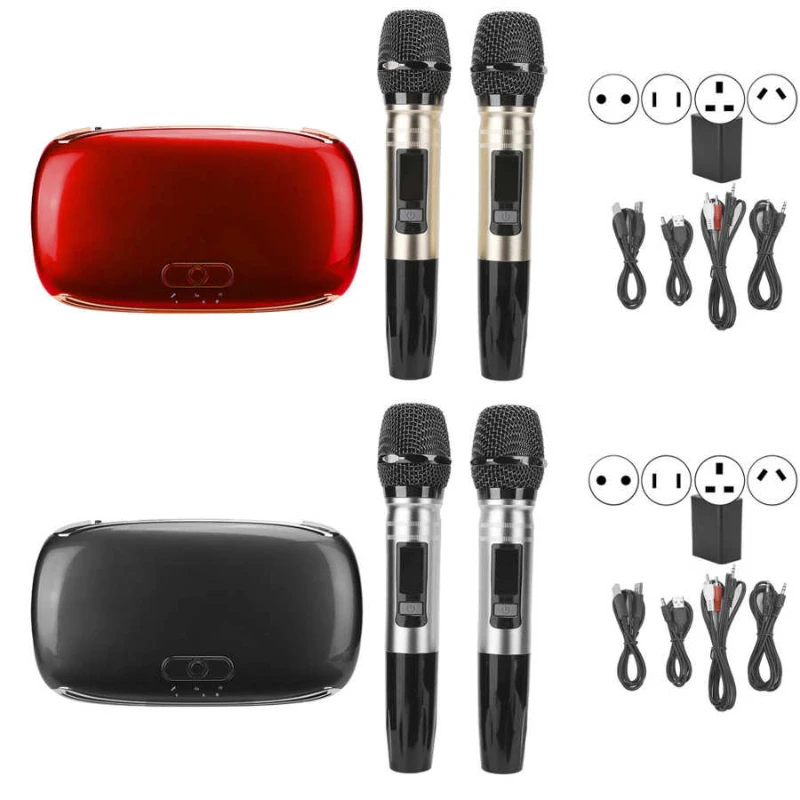 

Для машинного караоке USB 100-240 В K8 микрофон Kartu nirкабель студийный Telepon Seluler TV Rumah
