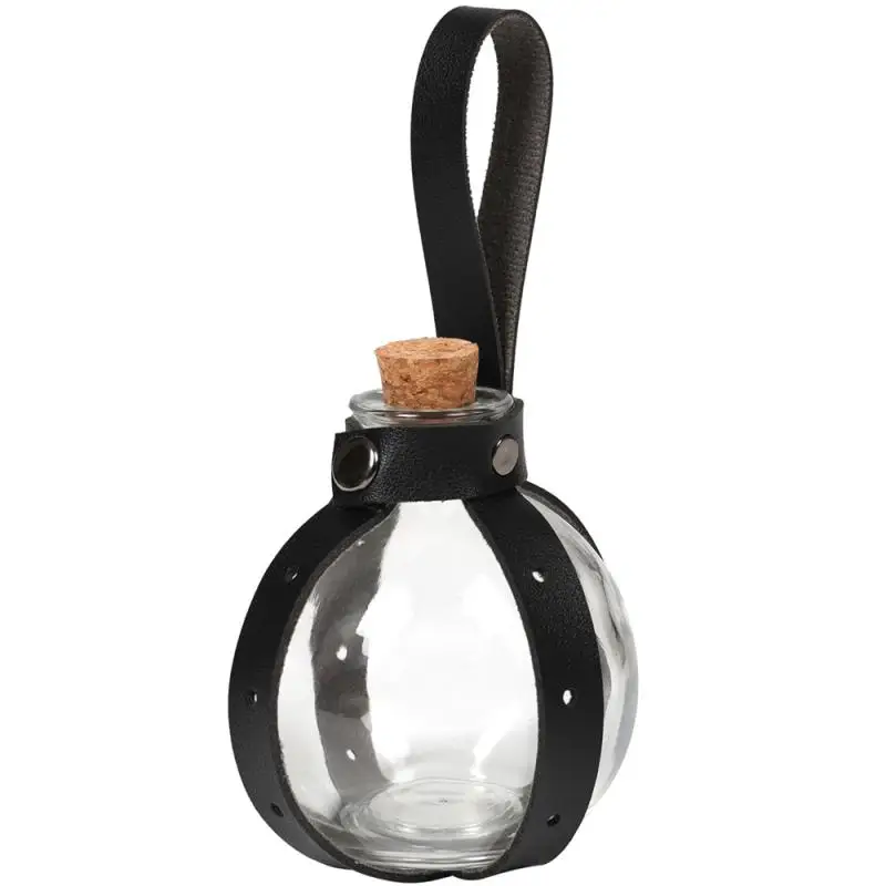 Хэллоуин ведьма волшебник темная пробковая бутылка с кожаной одеждой