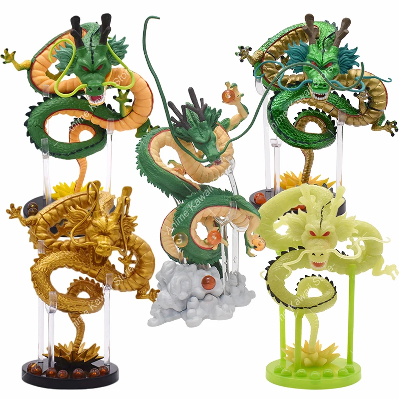 

Anime Dragon Ball Z Cyan Gold Shenron Figurine Doll Shenlong Action Figure Model Statue Super Saiyan Toys Gift Wishing Dragon