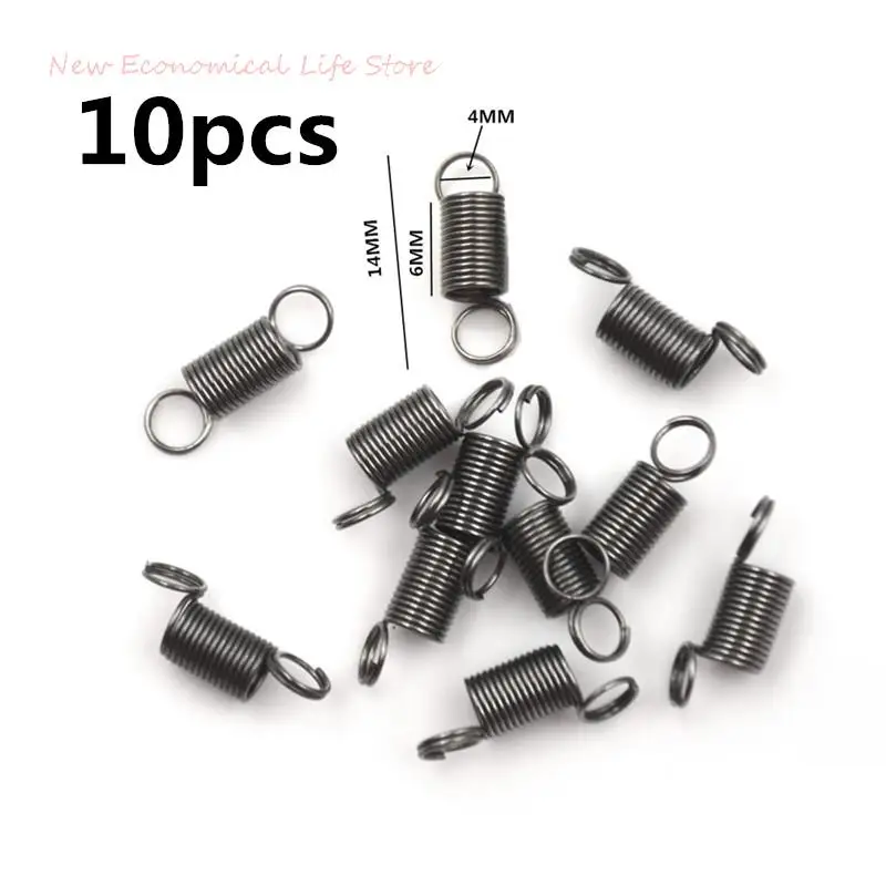 

Hot Sale10pcs/lot Stainless Steel Stretch To 30MM Small Tension Spring With Hook For Tensile DIY Toys Furniture decoration parts