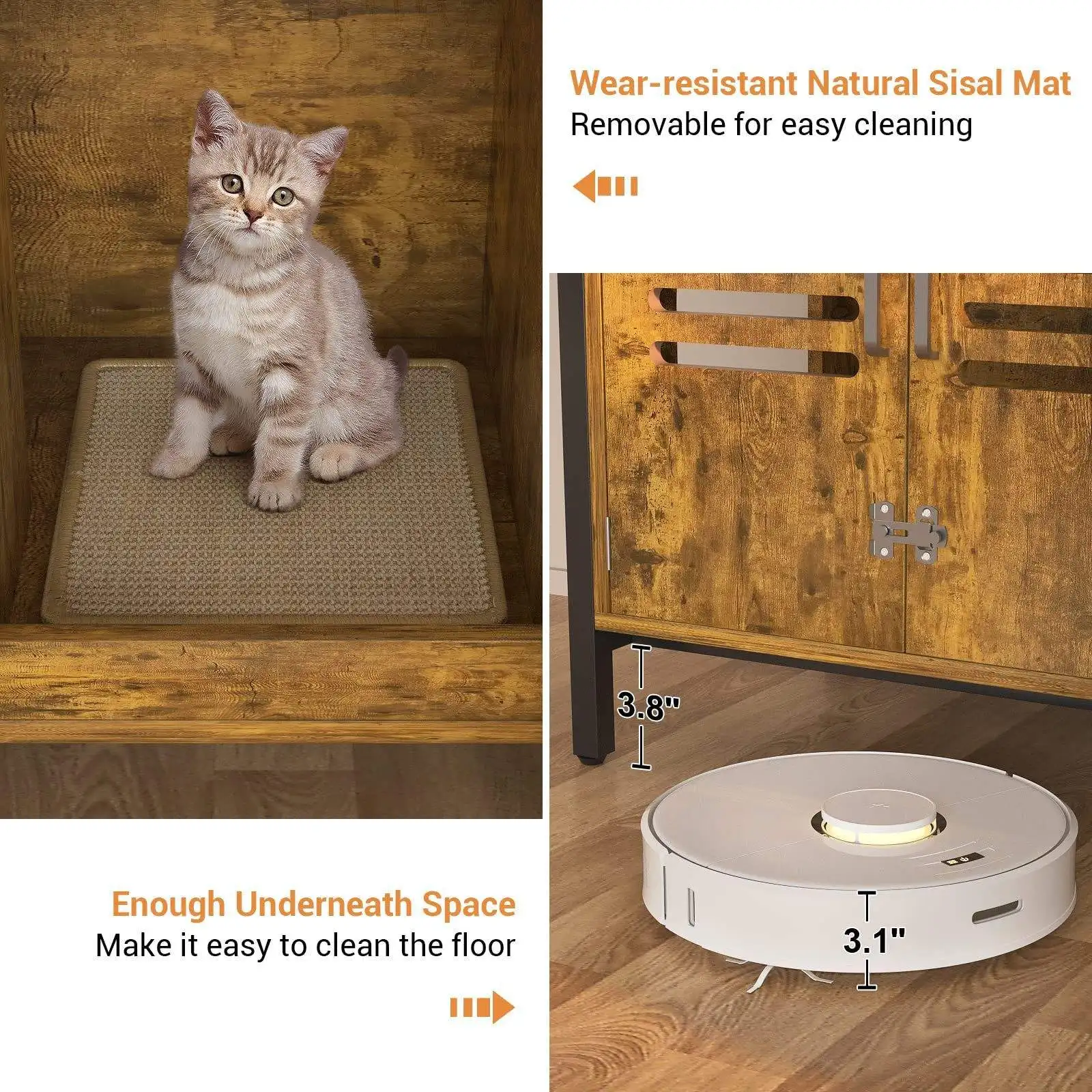 Деревянный шкаф для хранения домашних питомцев в гостиную