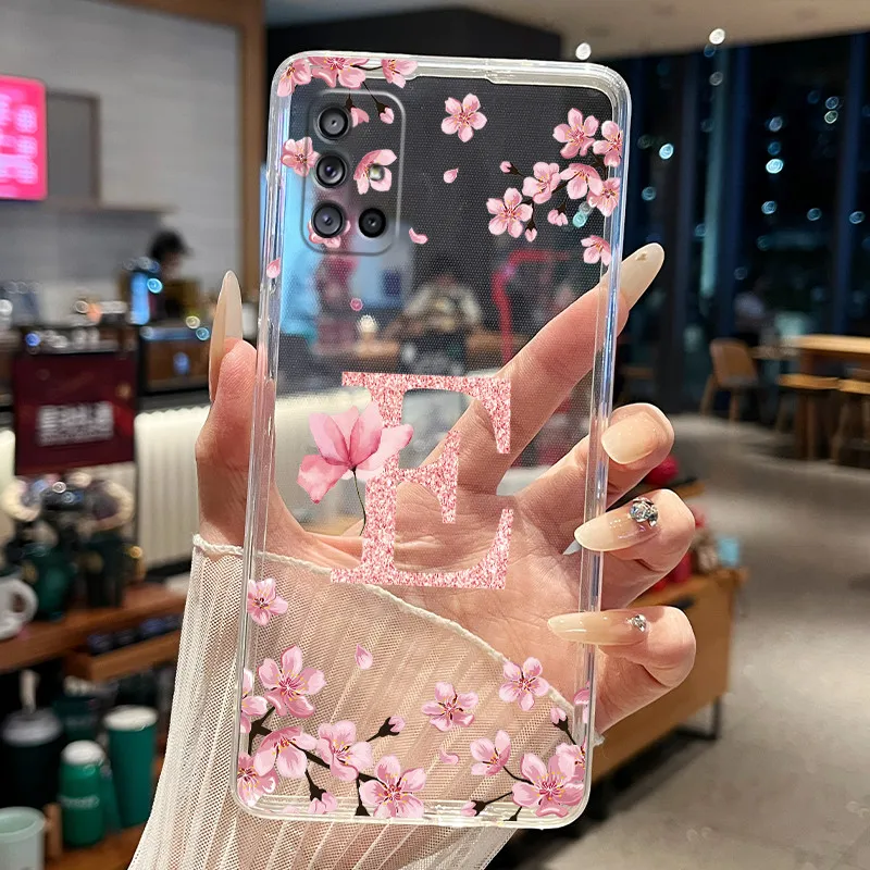 Фото Чехол для телефона Samsung Galaxy M31S SM-M317F, чехол с цветочным узором и буквами, прозрачный тонкий мягкий силиконовый защитный чехол №4