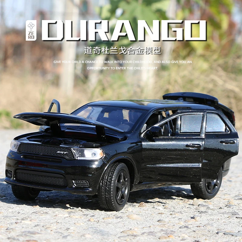 1:32 Durango SUV Alloy Car Diecast Sound And Light Pull Back Model Toy Vehicle Metal Car Simulation Collection Toys for boys