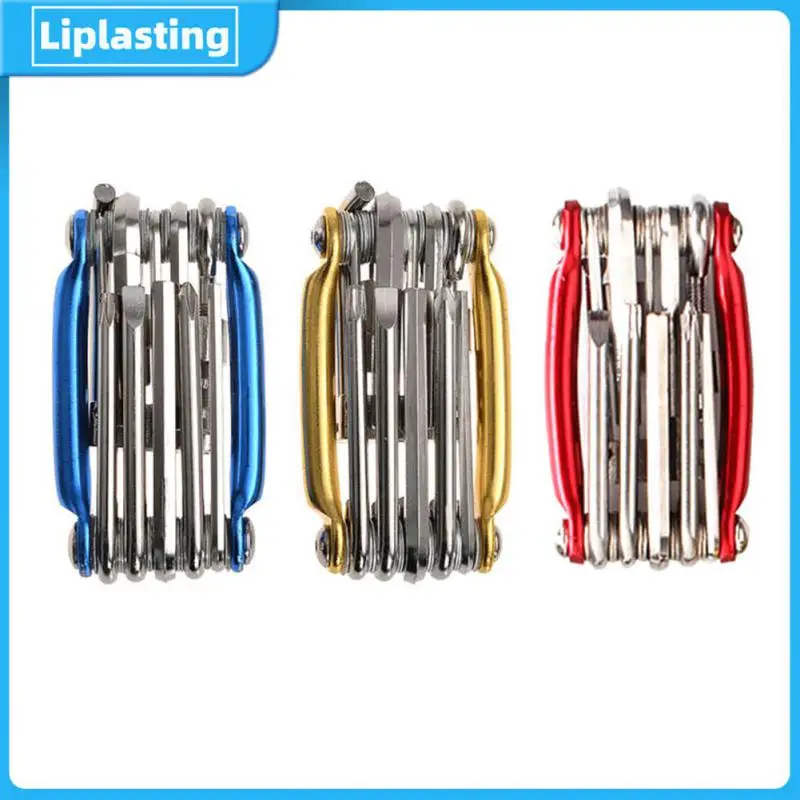 

Multifunction 11 In1 Bicycle Repairing Set Bike Bike Repair Tool Kit Wrench Screwdriver Chain Hex Spoke Mountain Cycling Tools