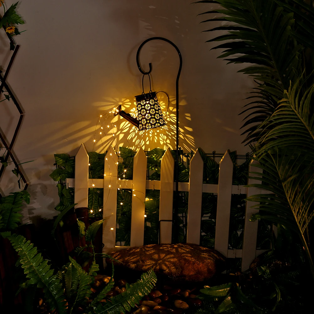 

Solar Watering Can LED String Lights Waterproof Outdoor Decorative Kettle Garden Yard Art Lamp Water Sprinkle Landscape Decor