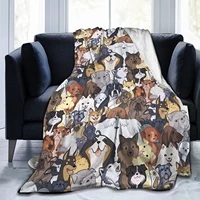 funny 3d print cute anime cartoon animals flannel fleece throw blanket for bedroom living rooms sofa couch home decor
