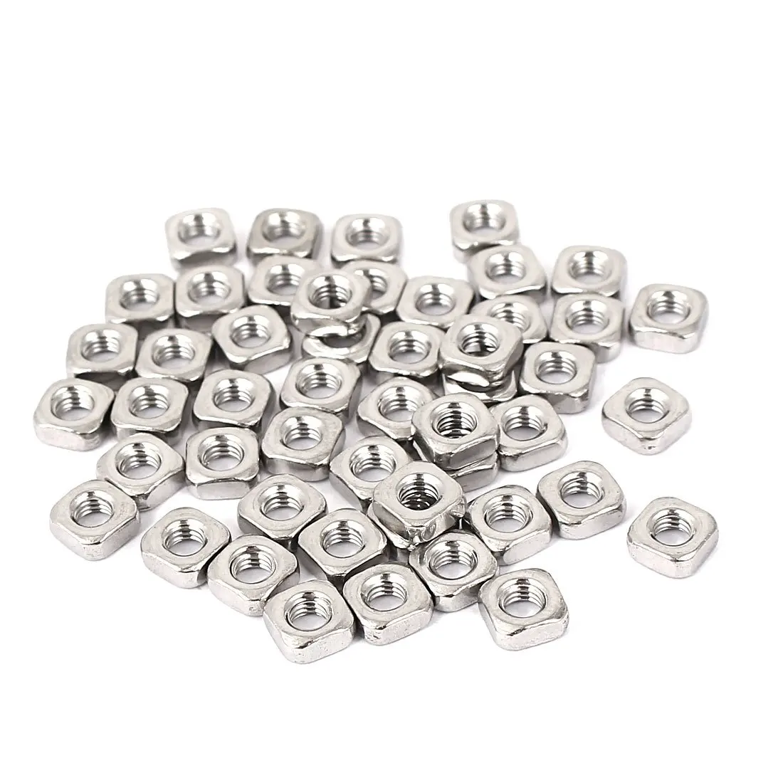 

Keszoox Square Nuts,M3x5.4x2.4mm 304 Stainless Steel Square Machine Screw Nuts 50pcs