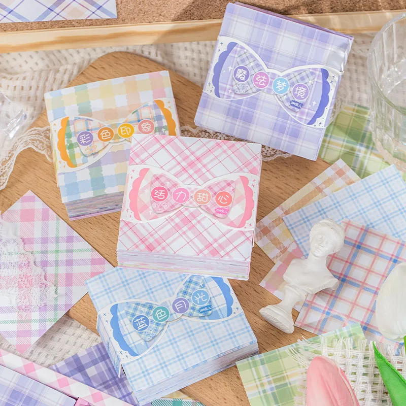 

4packs/LOT Check gravity series cute lovely creative decoration DIY paper memo pad