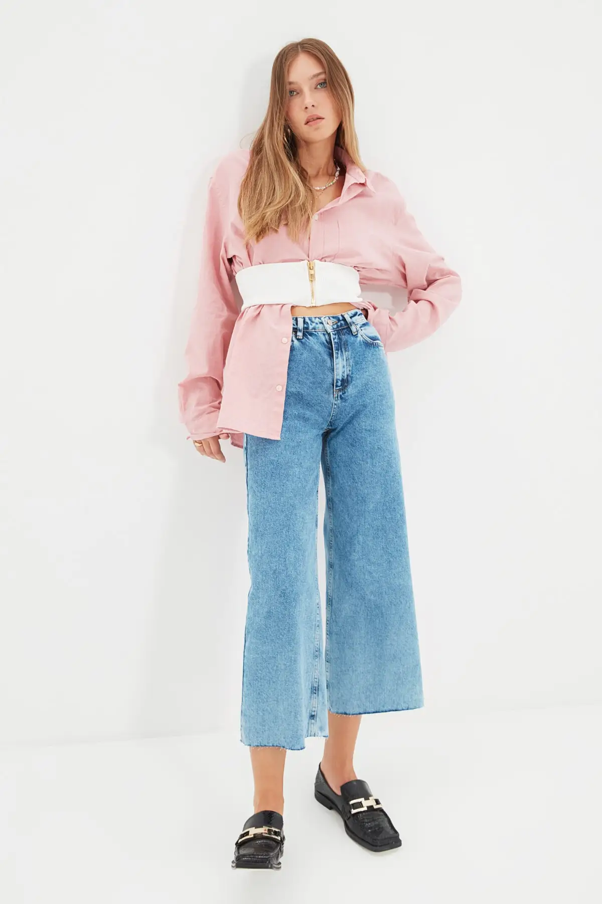 

Trendyol High Waist Culotte Jeans TWOAW22JE0390