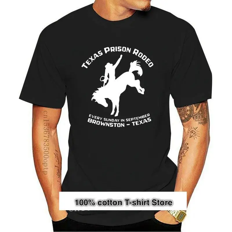 

Nuevo 2021 TEXAS RODEO de la prisión Pro Vintage engranaje vaquero camiseta SS Houston PBR negro