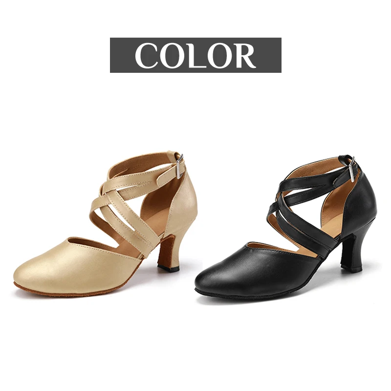 DKZSYIM Women Dance Shoes Ladies Girls Ballroom Latin Shoes Modern Jazz Comfortable Close Toe Dance Sneakers Middle Heel 4cm-7cm